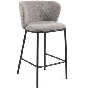 Světle šedá barová židle (výška sedáku 65 cm) Ciselia – Kave Home obraz