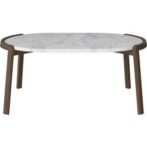 Konferenční stolek Mix 95 x 61 cm, více variant - Bolia Varianta: Grey/white marble | Dark oiled oak, Solid | v. 42 cm obraz