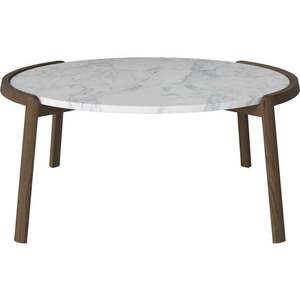 Konferenční stolek Mix Ø94 cm, více variant - Bolia Varianta: Grey/white marble | Dark oiled oak, Solid | v. 42 cm obraz