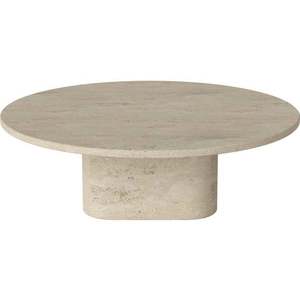 Konferenční stolek Eida Ø90 cm, více variant - Bolia Varianta: Sand Travertine, výška 28 cm obraz