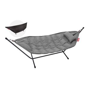 Houpací síť headdemock superb vč. polštáře a černé konstrukce, více variant - Fatboy Barva: rock grey obraz