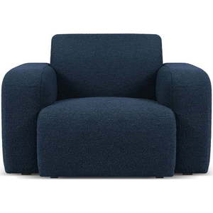 Tmavě modré křeslo z textilie bouclé Molino – Micadoni Home obraz