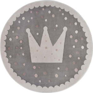 Šedý dětský koberec ø 100 cm Crown – Hanse Home obraz