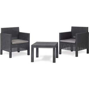Tmavě šedý plastový zahradní lounge set pro 2 Penelope – Toomax obraz