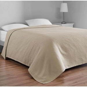 Béžový bavlněný přehoz na dvoulůžko 200x230 cm Serenity – Mijolnir obraz
