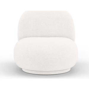 Bílé křeslo z textilie bouclé Chuck – Micadoni Home obraz