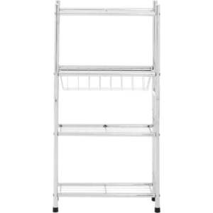 Koupelnový regál v leskle stříbrné barvě 35x68 cm – Premier Housewares obraz