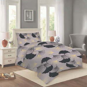 Šedé bavlněné povlečení na jednolůžko 140x200 cm Jess – Cotton House obraz