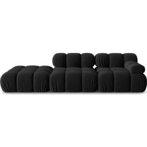 Černá sametová pohovka 282 cm Bellis – Micadoni Home obraz