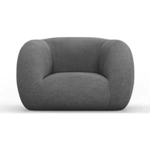 Šedé křeslo z textilie bouclé Essen – Cosmopolitan Design obraz