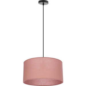 Růžové závěsné svítidlo s textilním stínidlem ø 40 cm Shanti – Candellux Lighting obraz