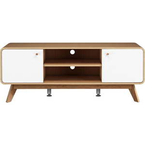 TV stolek v dekoru dubu v bílo-přírodní barvě 140x53 cm Caitlin – Støraa obraz
