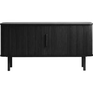 Černá nízká komoda v dekoru dubu s posuvnými dveřmi 76x160 cm Cavo – Unique Furniture obraz