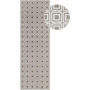 Šedo-krémový běhoun 80x240 cm Perles Howlite – Elle Decoration obraz