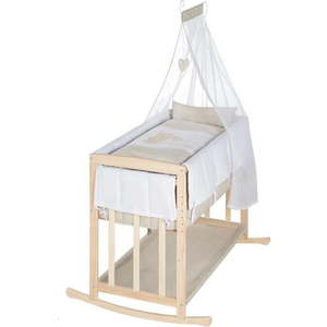 Kolébka v přírodní barvě s úložným prostorem a nebesy 90x45 cm Liebhabär – Roba obraz