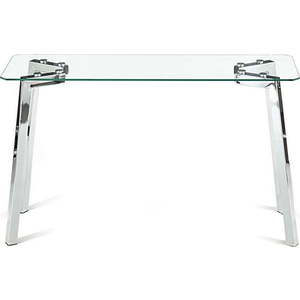 Konzolový stolek se skleněnou deskou ve stříbrné barvě 40x125 cm Kirk – Tomasucci obraz