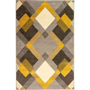 Žlutý/šedý koberec 200x290 cm Nimbus – Flair Rugs obraz
