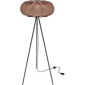 Hnědá stojací lampa s textilním stínidlem (výška 147 cm) Cafee – Candellux Lighting obraz