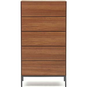 Vysoká komoda v dekoru ořechu v přírodní barvě 60x114 cm Vedrana – Kave Home obraz