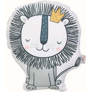 Dětský polštářek s příměsí bavlny Mike & Co. NEW YORK Pillow Toy Lion, 33 x 28 cm obraz
