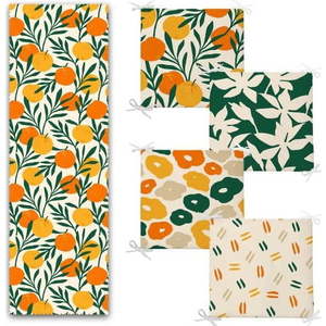 Set podsedáků a běhounu 5 ks Orange – Mila Home obraz