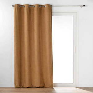 Hnědý závěs z materiálu bouclé 140x240 cm Wooly – douceur d'intérieur obraz