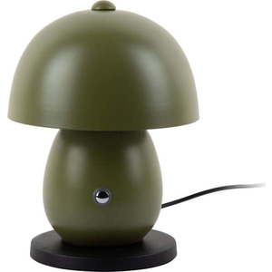 Tmavě zelená LED stolní lampa s kovovým stínidlem (výška 18 cm) Mono LED – Leitmotiv obraz
