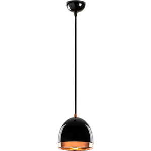 Závěsné svítidlo v černé a zlaté barvě s kovovým stínidlem ø 17 cm Mugo – Opviq lights obraz