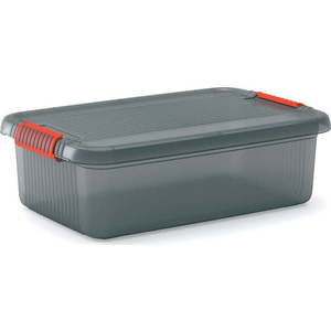 Šedý plastový úložný box s víkem 59x39x18 cm K Latch Box – KIS obraz