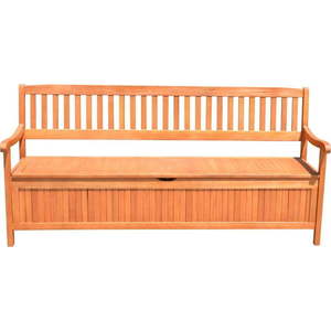 Zahradní lavice s úložným prostorem z eukalyptového dřeva Garden Pleasure Houston, délka 187 cm obraz