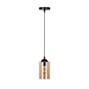 Černé závěsné svítidlo se skleněným stínidlem ø 10 cm Bistro – Candellux Lighting obraz