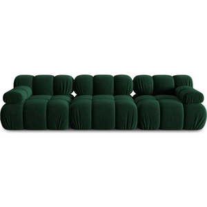 Zelená sametová pohovka 282 cm Bellis – Micadoni Home obraz