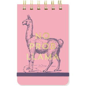 Zápisník 100 stránek formát A6 No Prob Lama – DesignWorks Ink obraz