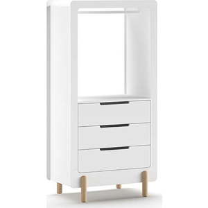 Bílá otevřená dětská šatní skříň 88x180x57 cm Smile – Vipack obraz