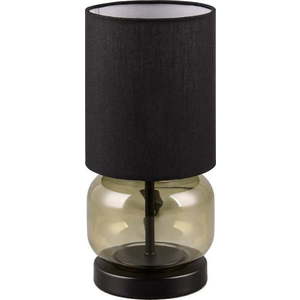 Zeleno-černá stolní lampa s textilním stínidlem (výška 28, 5 cm) Elio – Trio obraz