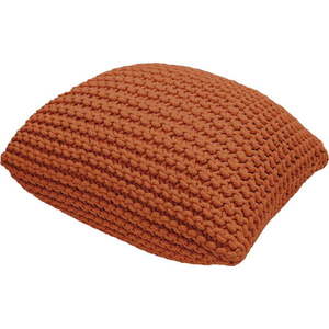 Cihlově červený polštářový puf Bonami Essentials Knit obraz
