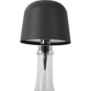 Černá LED stolní lampa na lahev s kovovým stínidlem (výška 13 cm) Cone Hat LED – Leitmotiv obraz