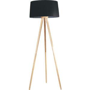Černá stojací lampa SULION Encin, výška 150 cm obraz