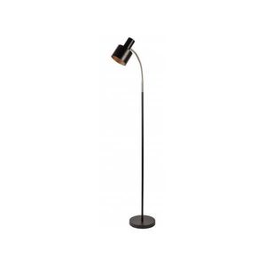 Černá stojací lampa s kovovým stínidlem (výška 143 cm) Selvia II – GTV obraz