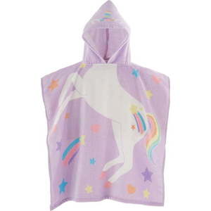Fialové bavlněné dětské pončo Unicorn – Catherine Lansfield obraz