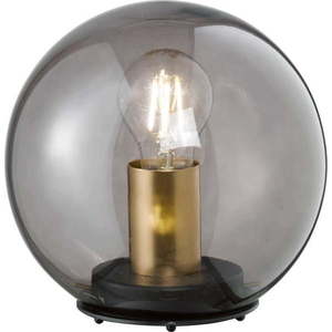 Černá stolní lampa se skleněným stínidlem Dini – Fischer & Honsel obraz