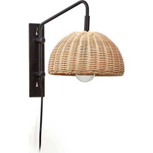 Nástěnné svítidlo v černo-přírodní barvě ø 23 cm Damila – Kave Home obraz