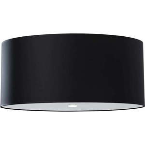 Černé stropní svítidlo s textilním stínidlem ø 60 cm Volta – Nice Lamps obraz