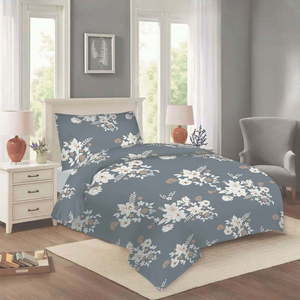 Šedé bavlněné povlečení na jednolůžko 140x200 cm Korin – Cotton House obraz