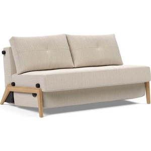 Béžová rozkládací pohovka Innovation Cubed Wood Linen Sand Grey, 96 x 147 cm obraz