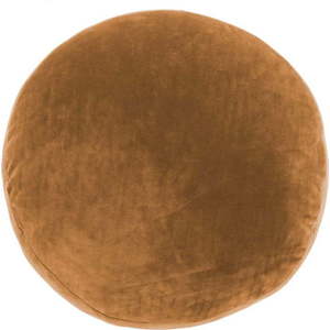 Oranžovohnědý dekorativní polštář z mikrovlákna Tiseco Home Studio Marshmallow, ø 40 cm obraz