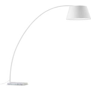 Bílá stojací lampa s textilním stínidlem (výška 210 cm) Juhe – Kave Home obraz