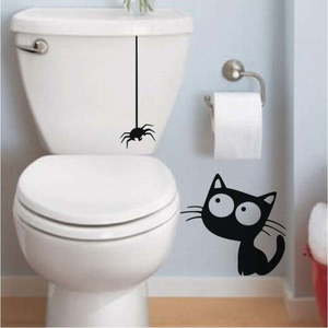 Samolepka Ambiance Cat And Spider obraz