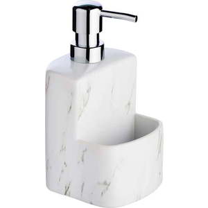 Bílý keramický dávkovač na mýdlo Wenko Festival Marble, 380 ml obraz