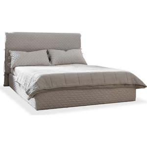 Béžová čalouněná dvoulůžková postel s úložným prostorem s roštem 140x200 cm Sleepy Luna – Miuform obraz